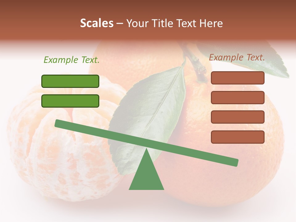 Green Dessert Mandarin PowerPoint Template