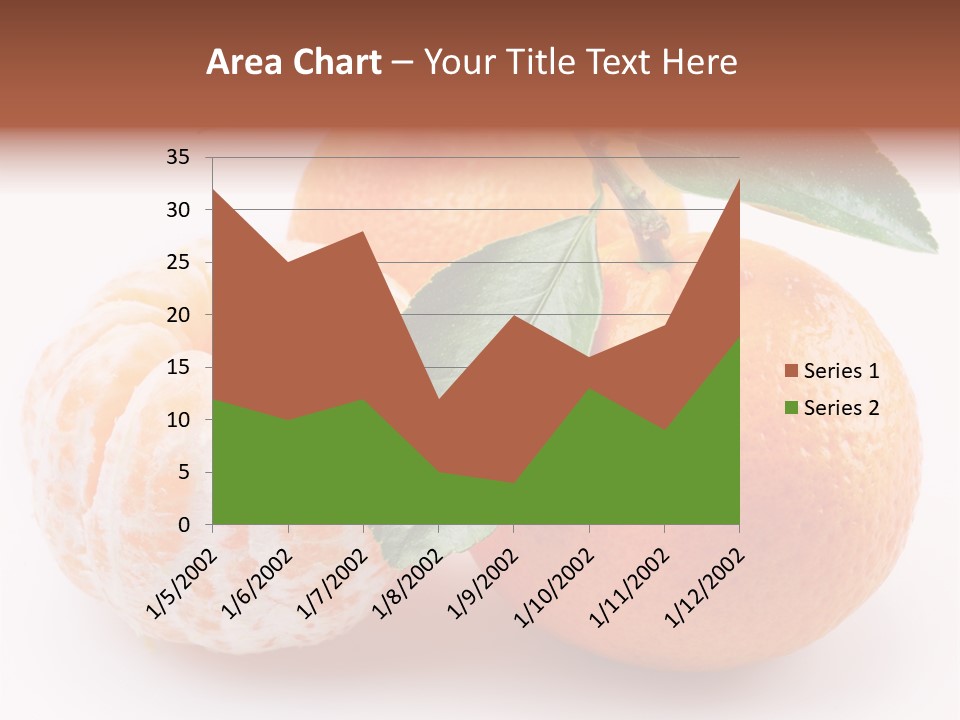 Green Dessert Mandarin PowerPoint Template