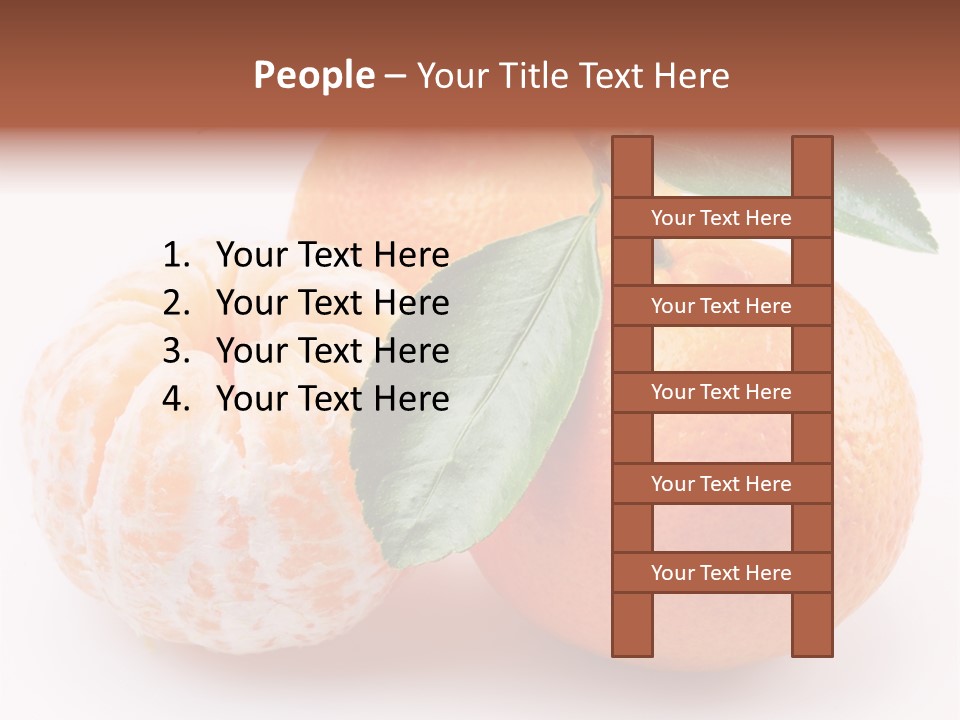 Green Dessert Mandarin PowerPoint Template