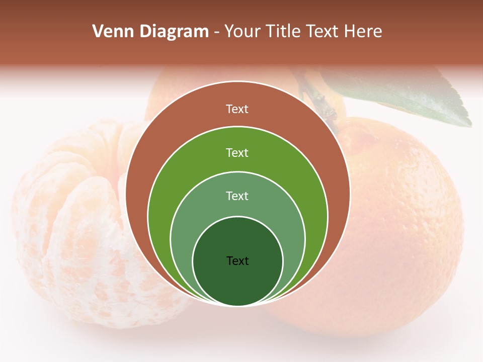Green Dessert Mandarin PowerPoint Template