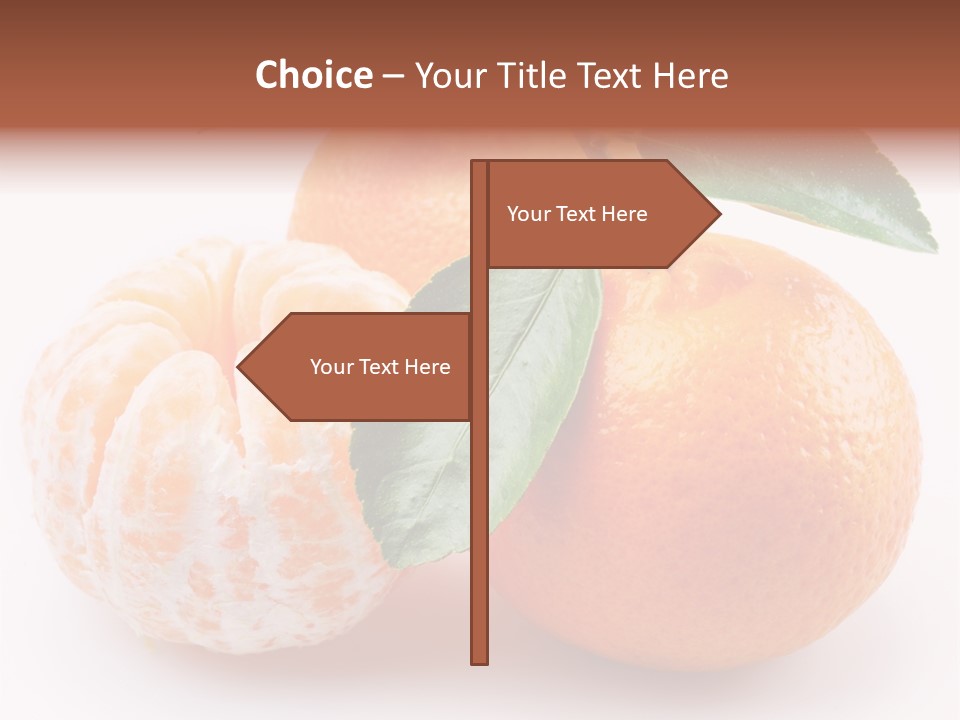 Green Dessert Mandarin PowerPoint Template