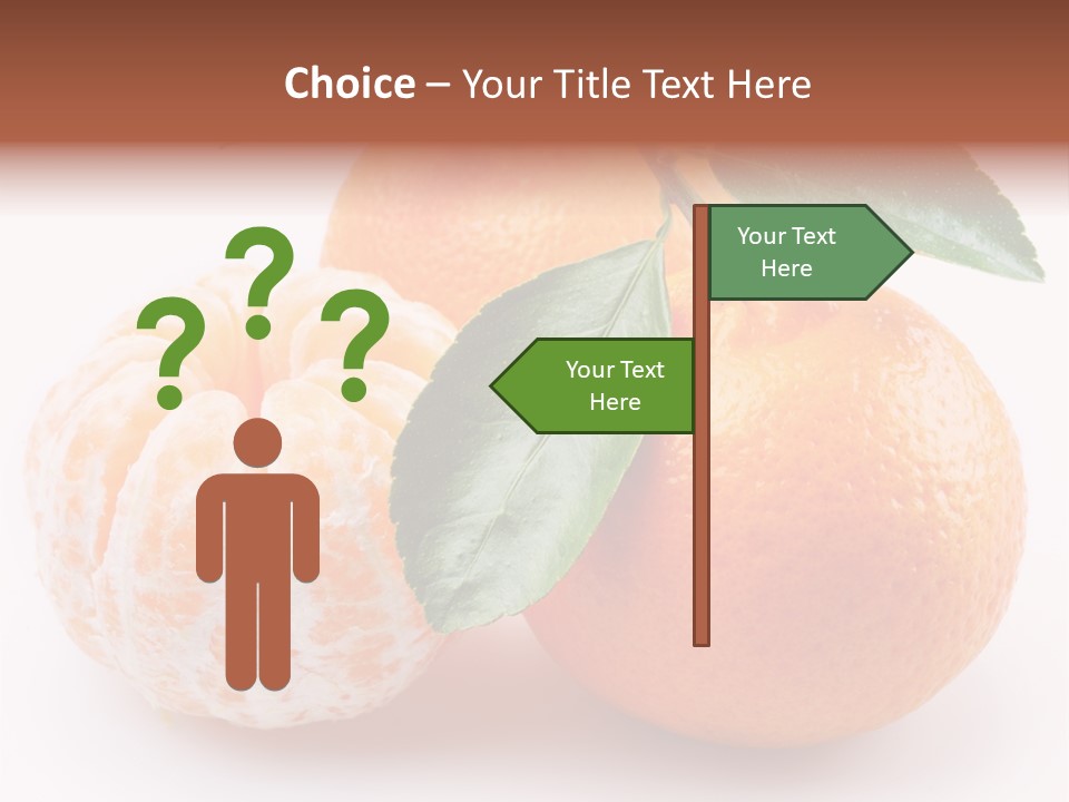 Green Dessert Mandarin PowerPoint Template