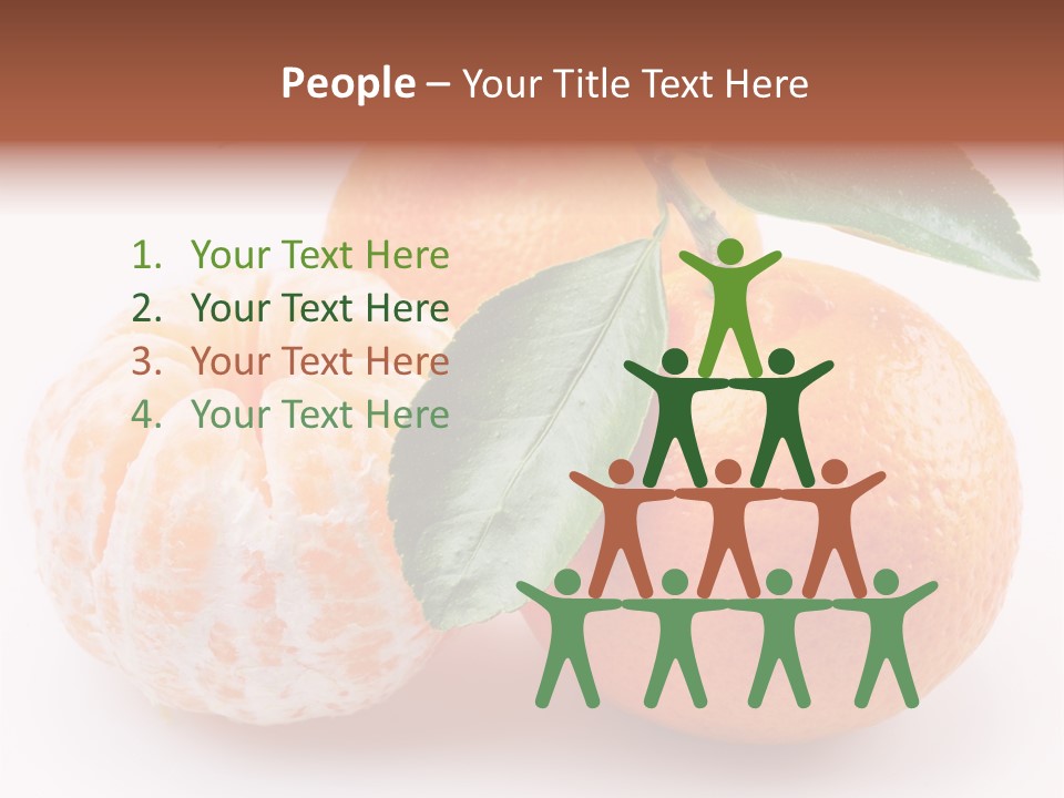 Green Dessert Mandarin PowerPoint Template