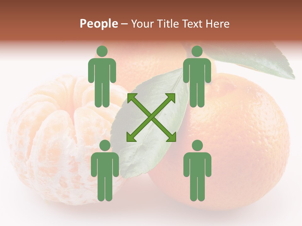 Green Dessert Mandarin PowerPoint Template