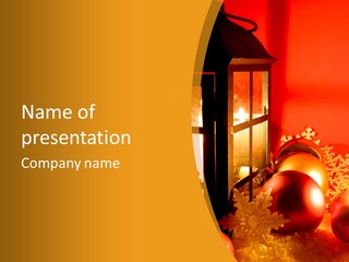 Atmosphere Christmas Eve Snow PowerPoint Template