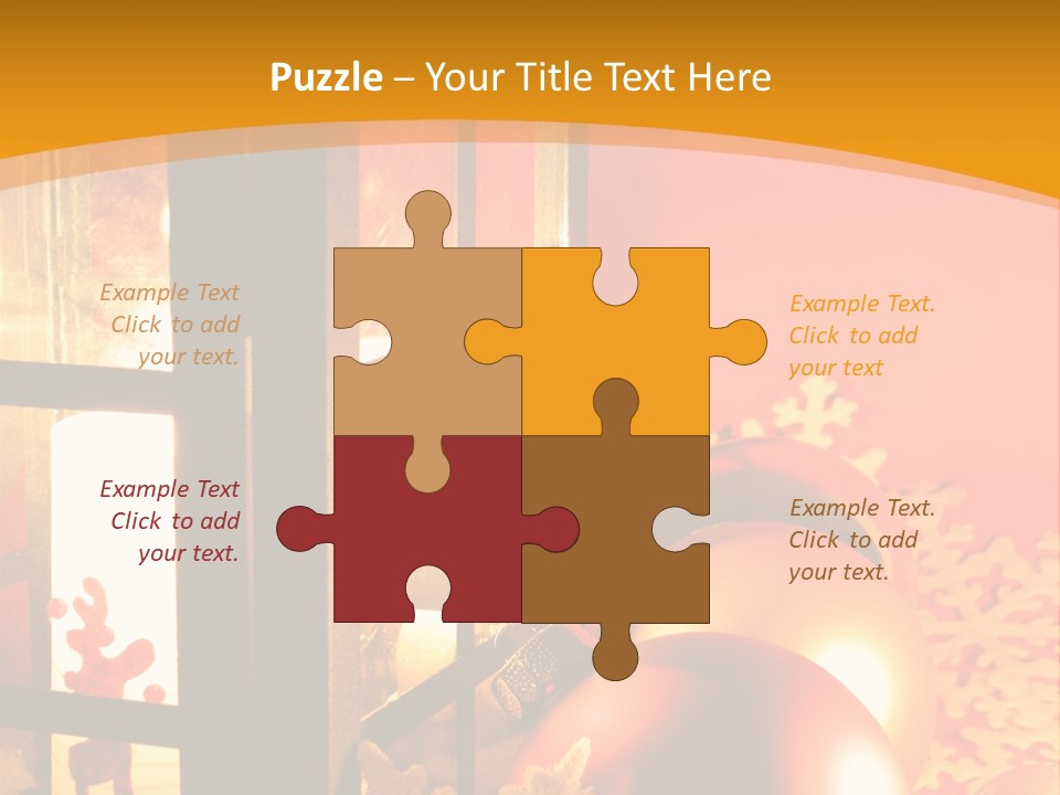 Atmosphere Christmas Eve Snow PowerPoint Template