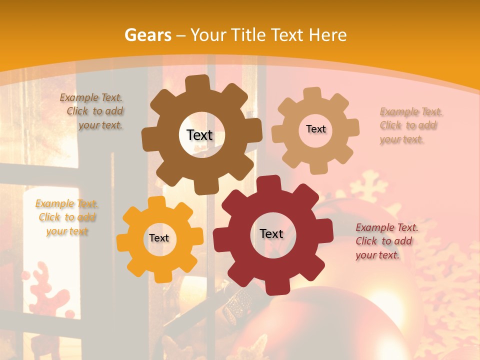 Atmosphere Christmas Eve Snow PowerPoint Template