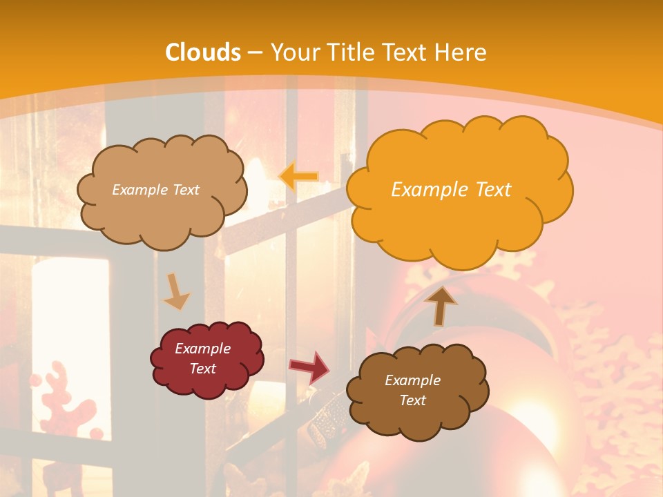 Atmosphere Christmas Eve Snow PowerPoint Template