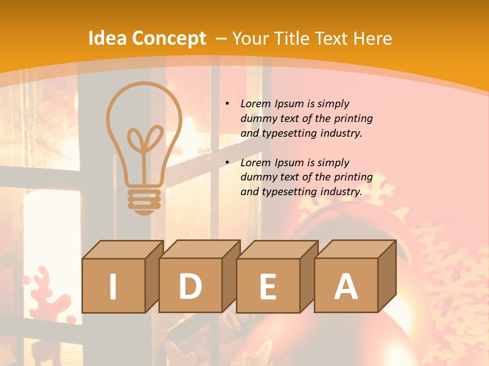 Atmosphere Christmas Eve Snow PowerPoint Template