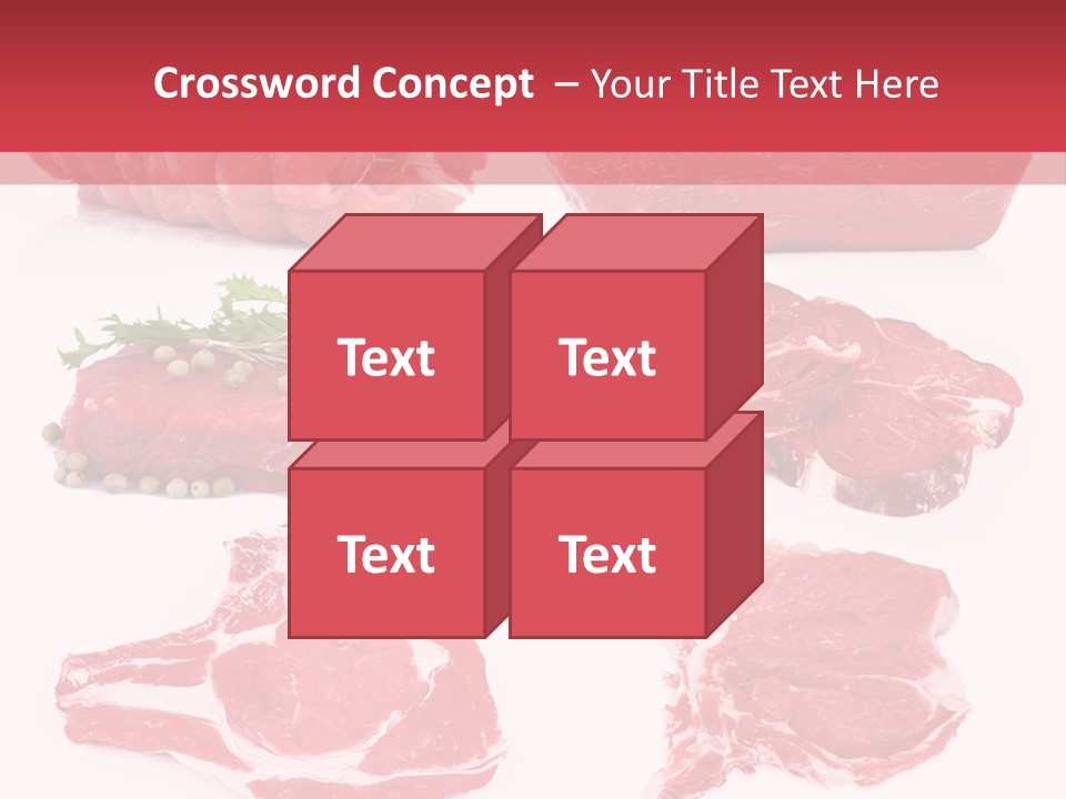 Steak Raw Meat PowerPoint Template