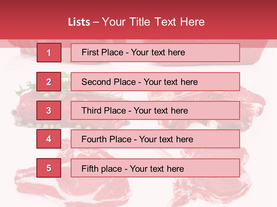 Steak Raw Meat PowerPoint Template