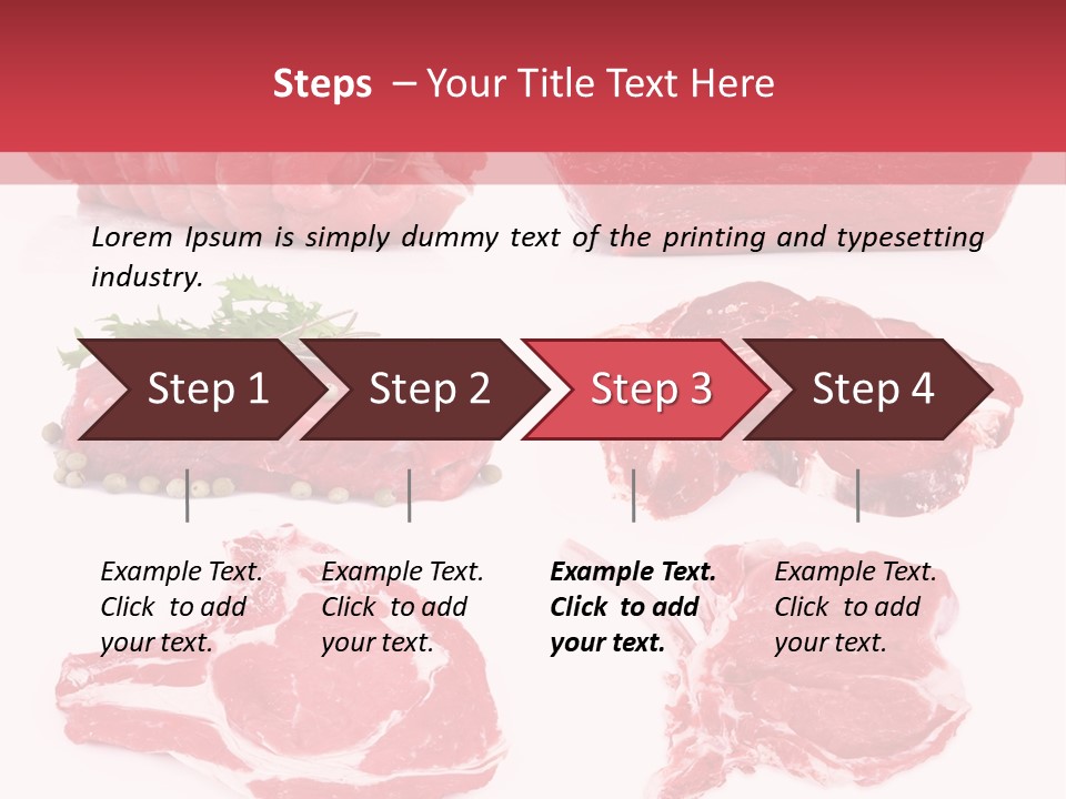 Steak Raw Meat PowerPoint Template