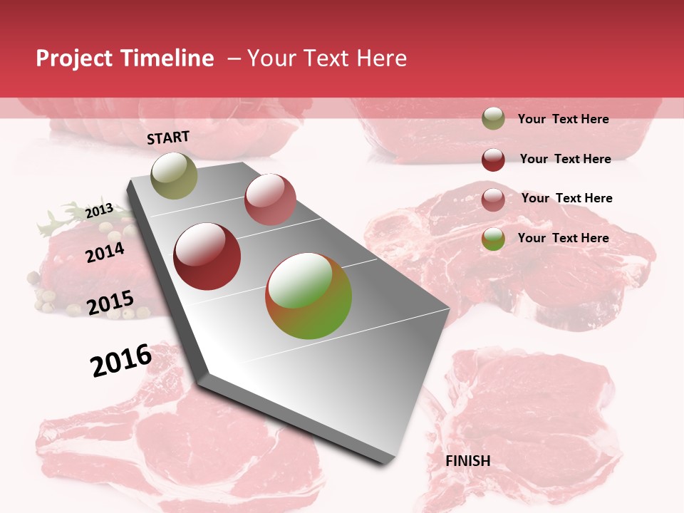 Steak Raw Meat PowerPoint Template