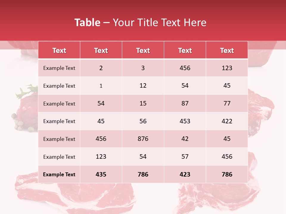 Steak Raw Meat PowerPoint Template