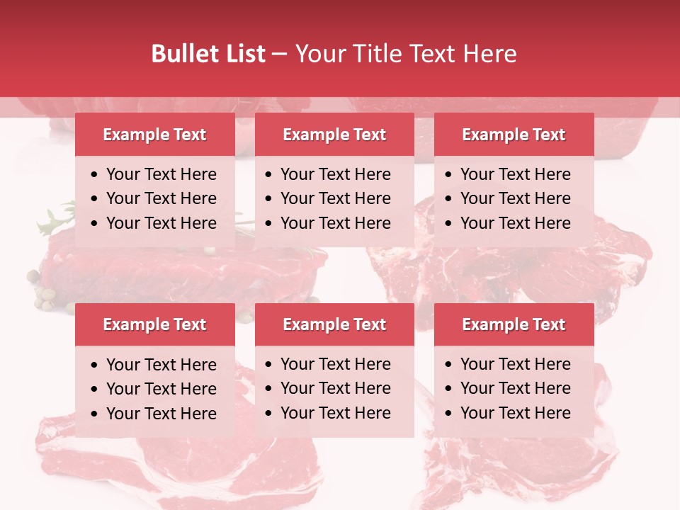 Steak Raw Meat PowerPoint Template