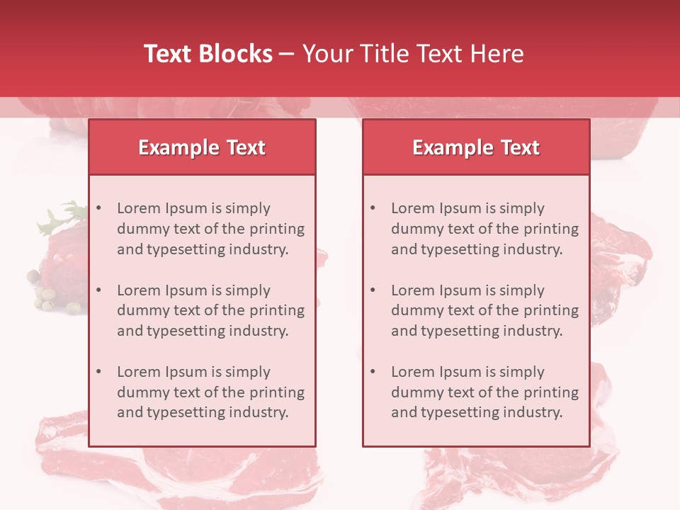 Steak Raw Meat PowerPoint Template