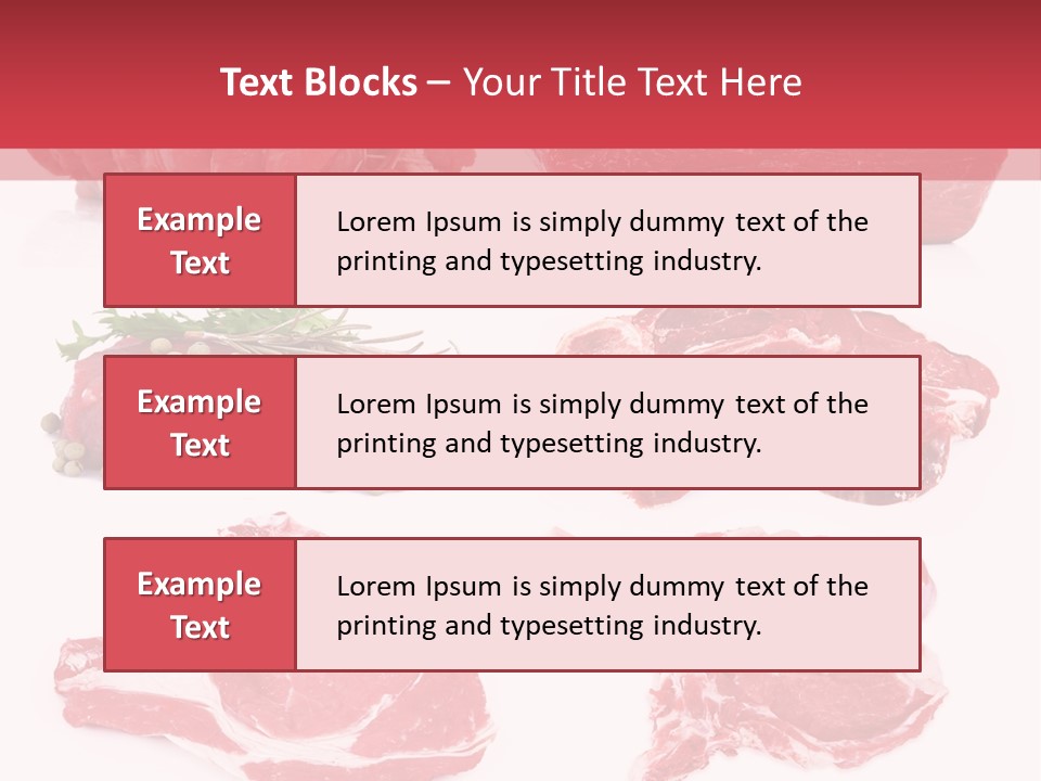 Steak Raw Meat PowerPoint Template
