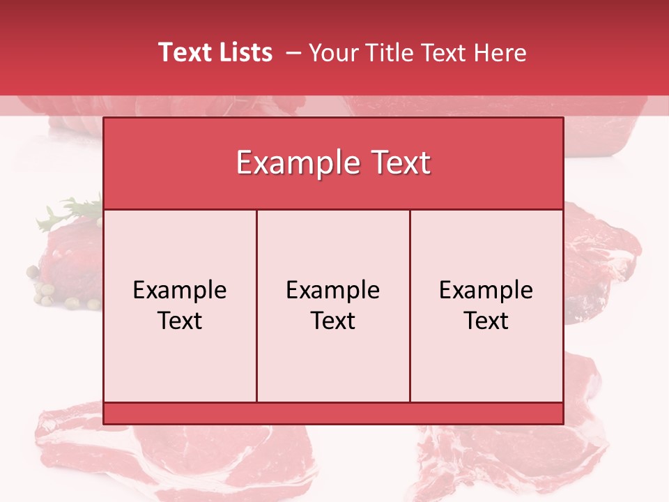 Steak Raw Meat PowerPoint Template