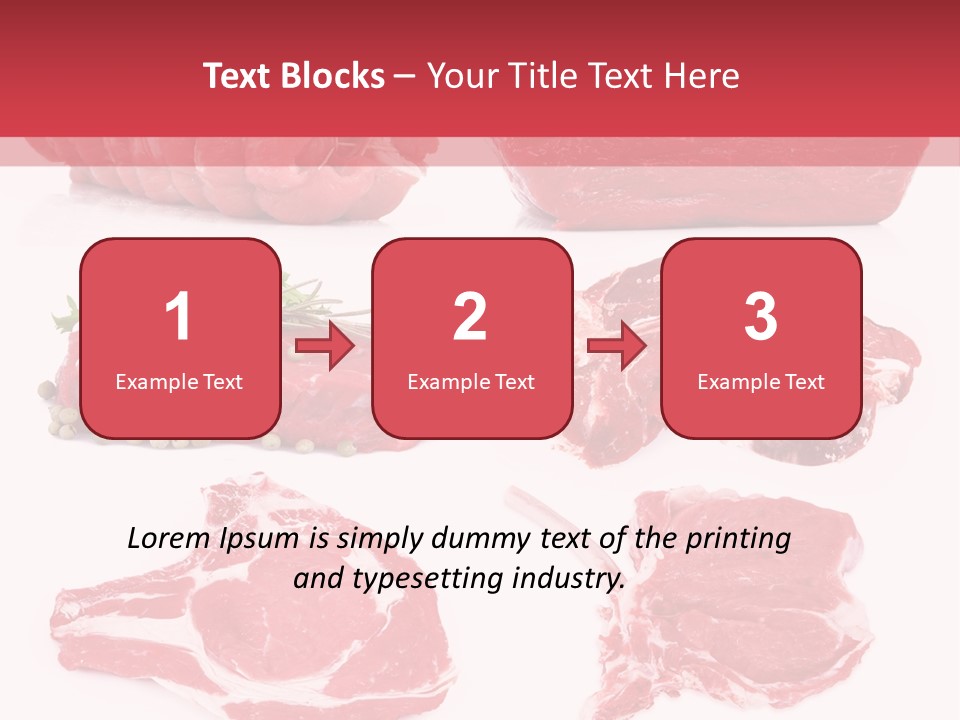 Steak Raw Meat PowerPoint Template