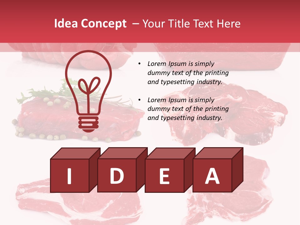 Steak Raw Meat PowerPoint Template