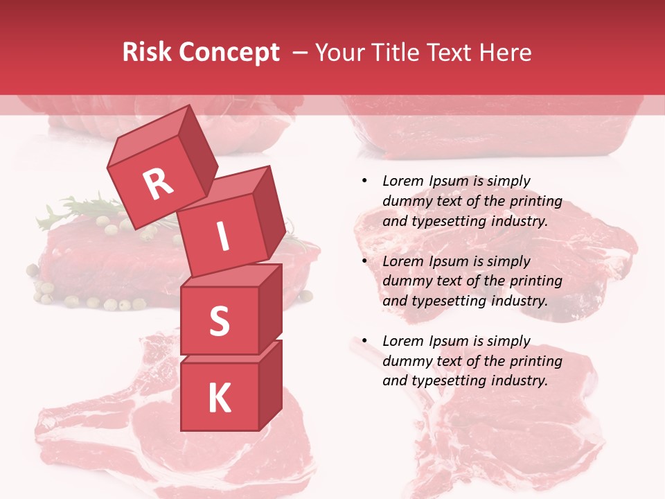 Steak Raw Meat PowerPoint Template