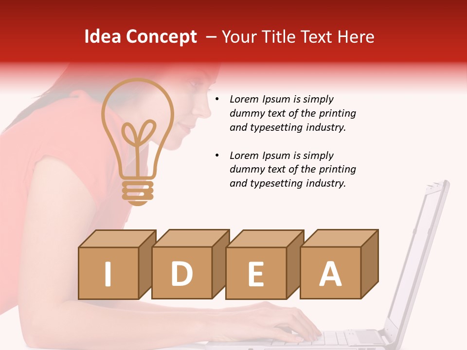 Smile Women Lying PowerPoint Template