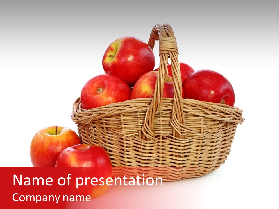 Apples Shot White PowerPoint Template