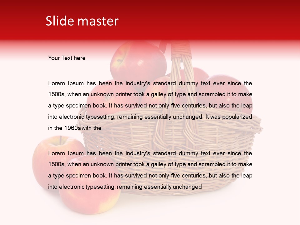 Apples Shot White PowerPoint Template