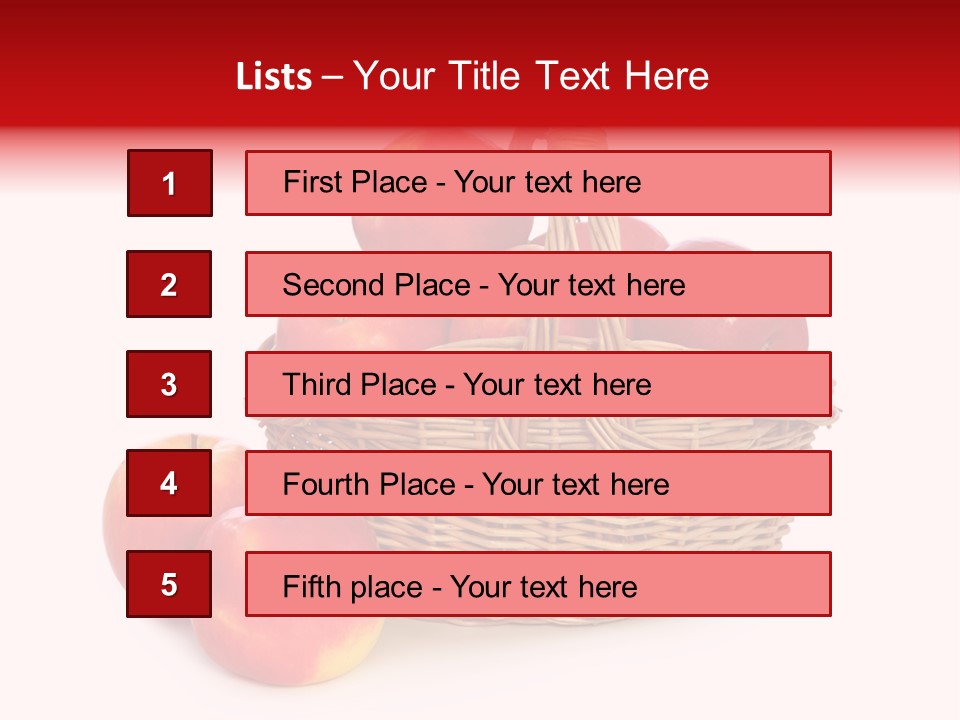 Apples Shot White PowerPoint Template