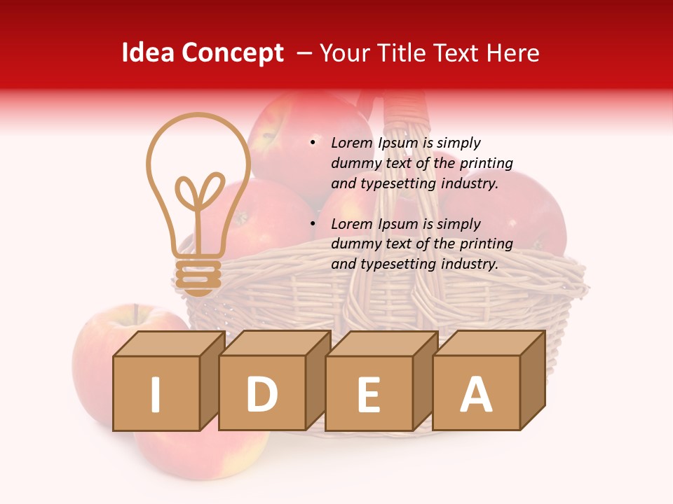 Apples Shot White PowerPoint Template