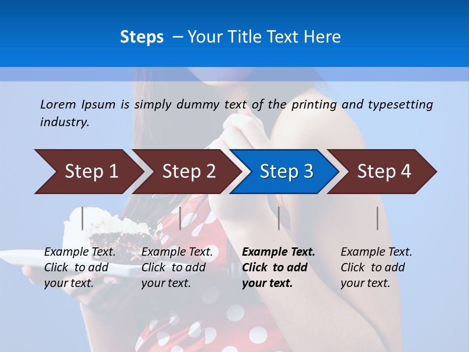 Cake Portrait Red PowerPoint Template