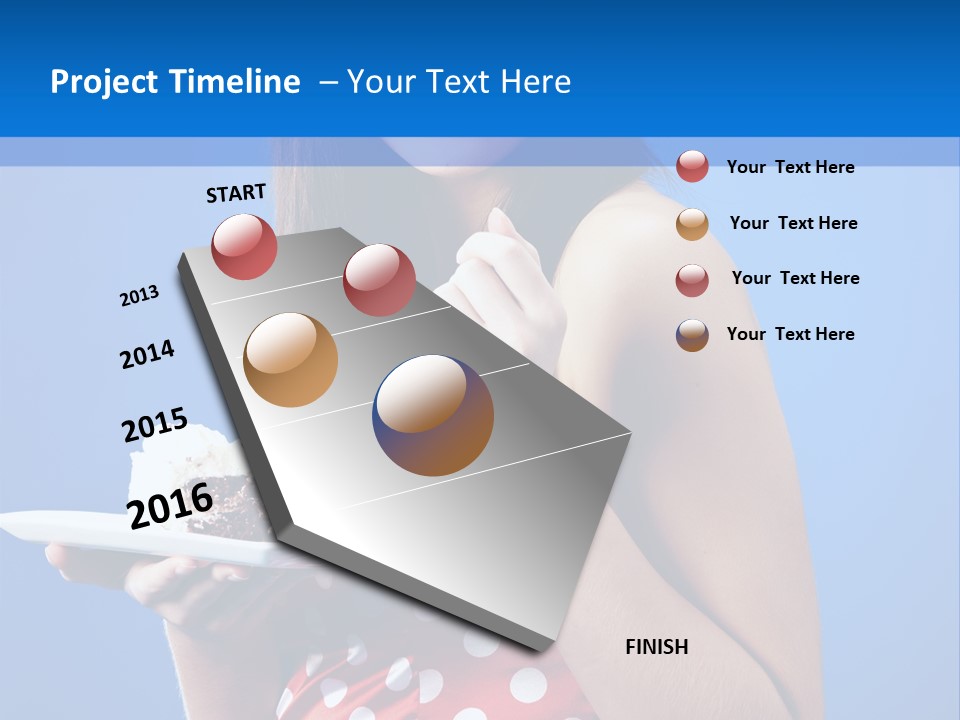 Cake Portrait Red PowerPoint Template