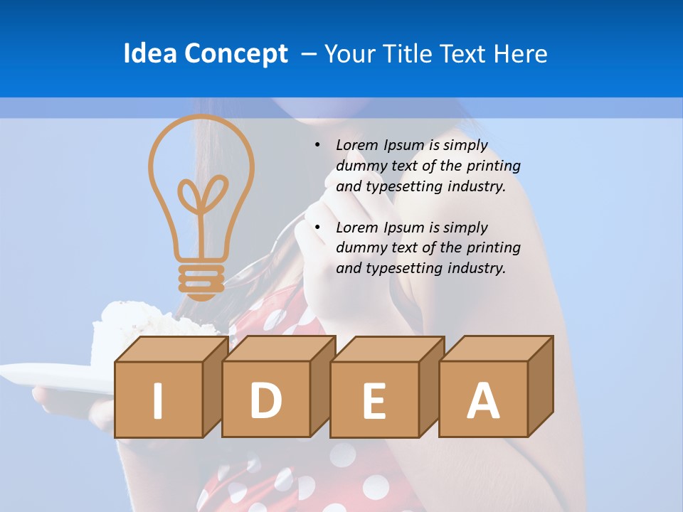 Cake Portrait Red PowerPoint Template