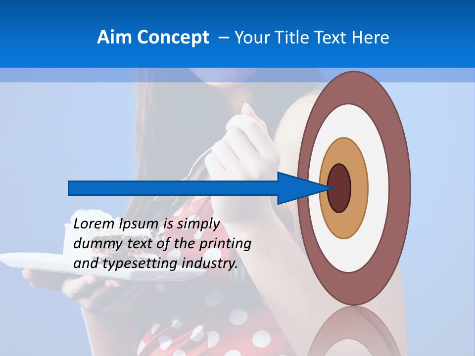 Cake Portrait Red PowerPoint Template