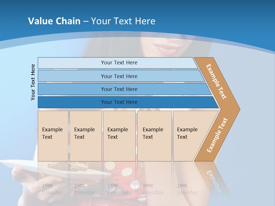 Red Down Attractive PowerPoint Template