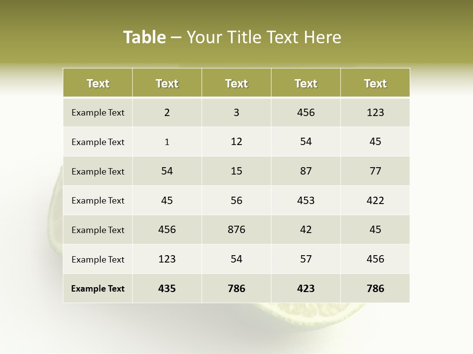 Close Up Acid Vegetable PowerPoint Template