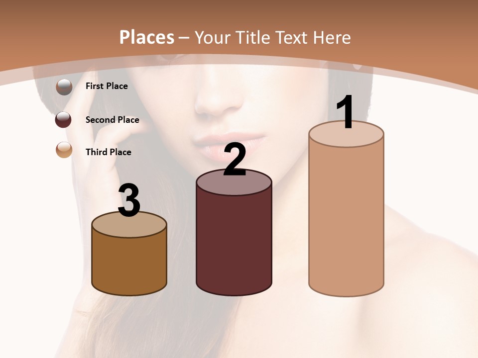 Portrait Beauty Flower PowerPoint Template