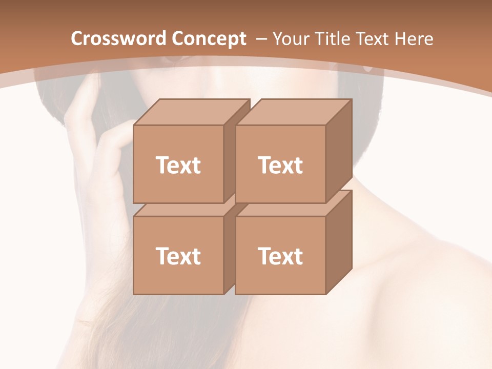 Portrait Beauty Flower PowerPoint Template