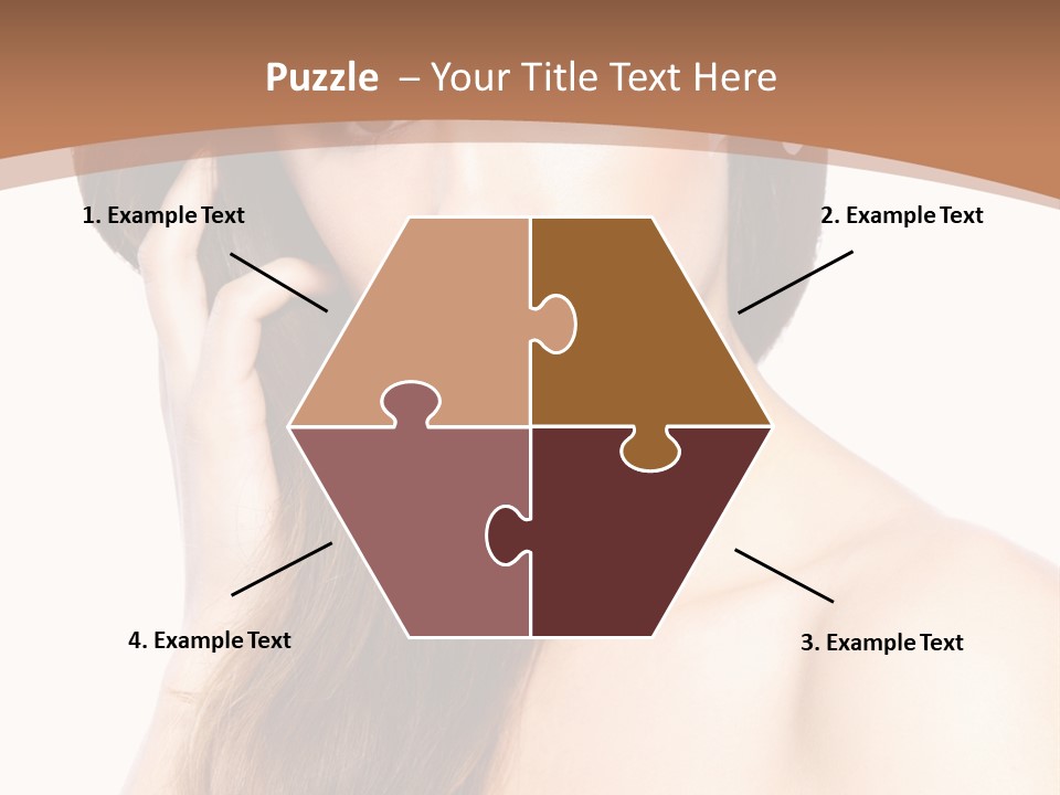 Portrait Beauty Flower PowerPoint Template