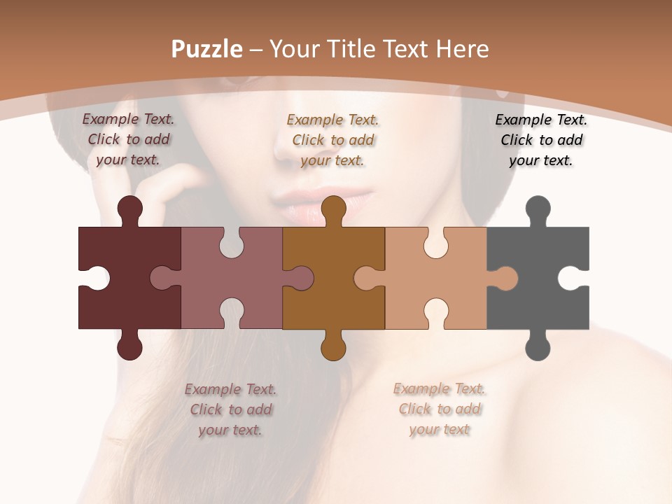 Portrait Beauty Flower PowerPoint Template