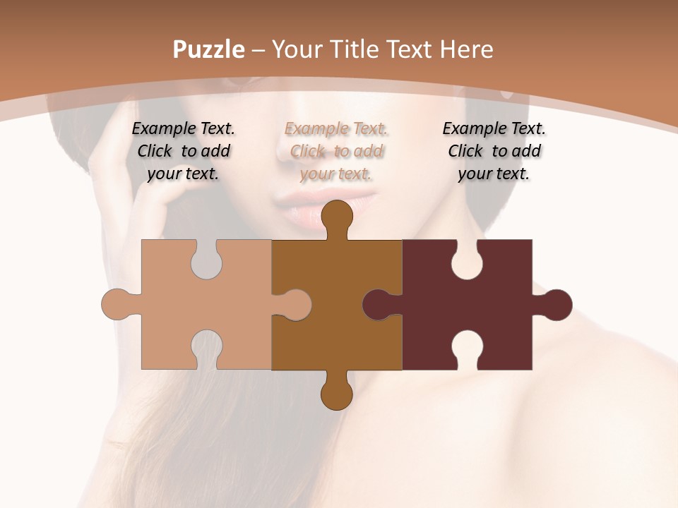 Portrait Beauty Flower PowerPoint Template