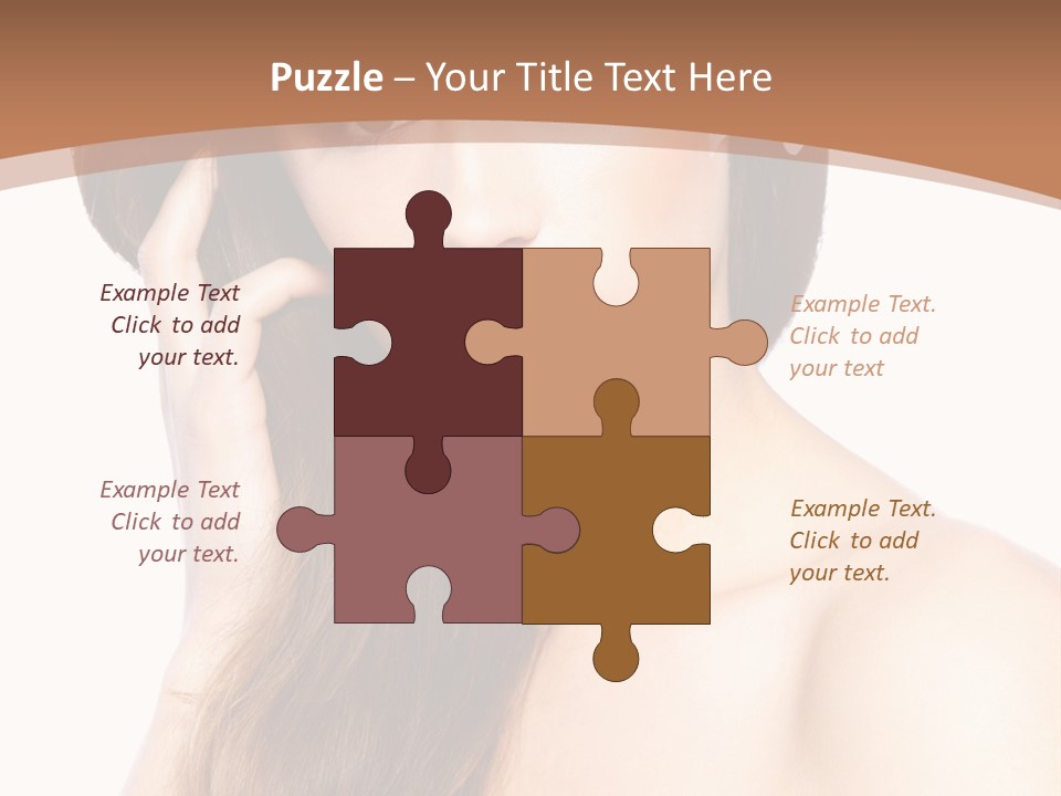 Portrait Beauty Flower PowerPoint Template