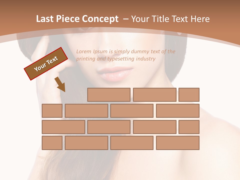 Portrait Beauty Flower PowerPoint Template