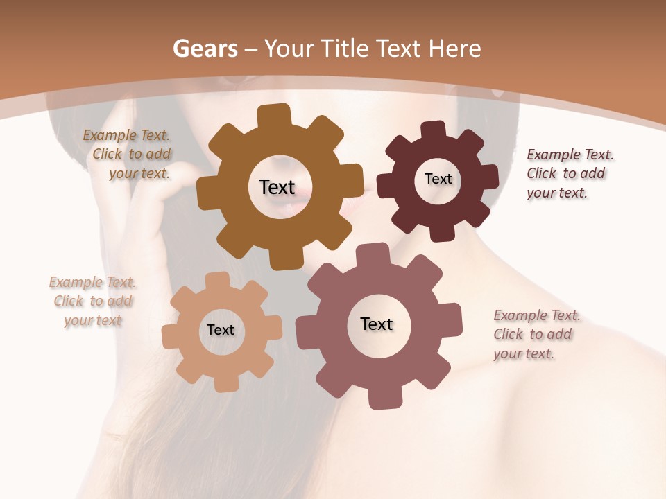 Portrait Beauty Flower PowerPoint Template