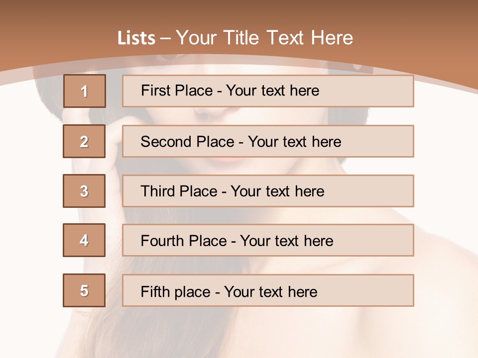 Portrait Beauty Flower PowerPoint Template