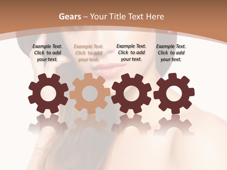 Portrait Beauty Flower PowerPoint Template