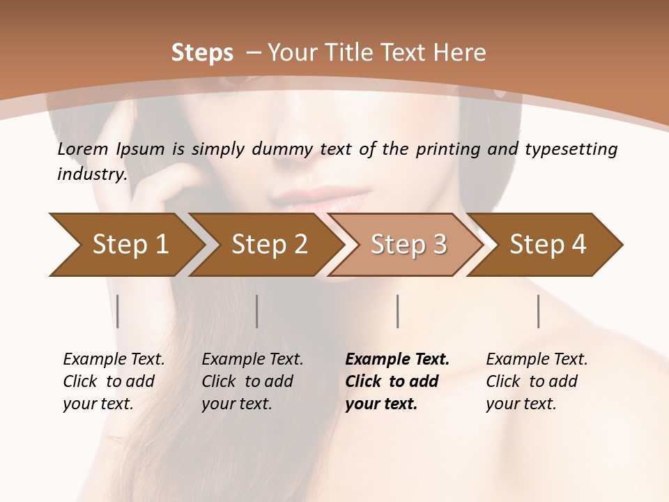 Portrait Beauty Flower PowerPoint Template