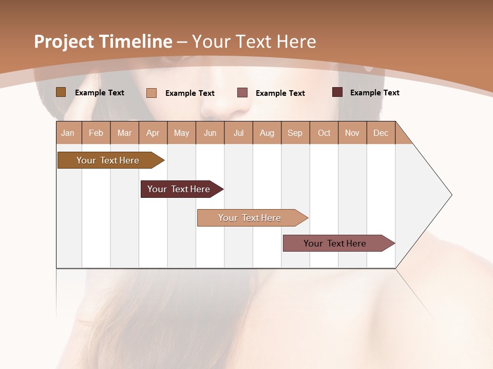 Portrait Beauty Flower PowerPoint Template