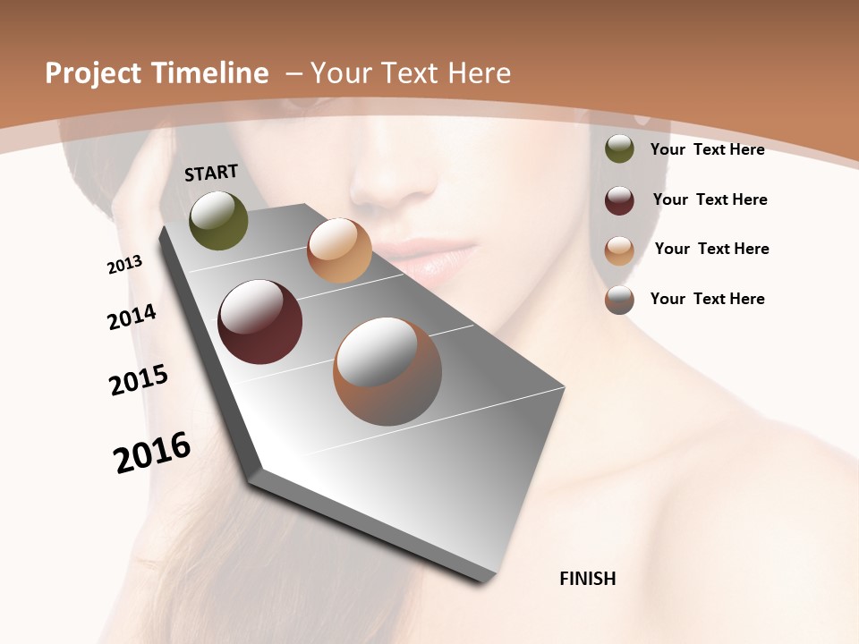 Portrait Beauty Flower PowerPoint Template