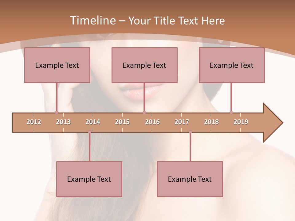 Portrait Beauty Flower PowerPoint Template